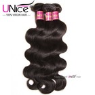 Unice Eurasian Body Wave Human Hair Weaves 3 Bundles With Lace Closure Extension