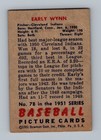 1951 Bowman  78 Early Wynn Gd-vg Vintage Hof Baseball Card