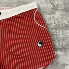 Vintage 80s T c Town   Country Surf Designs Shorts Swim Trunks Red White Stripes