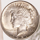 1921 Peace Silver Dollar 90  Silver  1 U s Coin