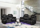 Orlando Collection Sofa Set - Modern Living Room Sofa For Comfort  Black