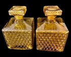 Mid Century Modern Mcm Pair Of Glass Decanters