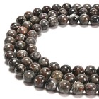 Natural Yooperlite Smooth Round Beads Size 6mm 8mm 10mm 12mm 15 5   Strand