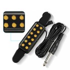Clip-on Acoustic Electric Guitar Pickup Audio Transducer Amplifier 12 Hole 1 4 