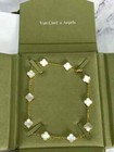 Vca Vintage Alhambra 18k Gold Mother-of-pearl 10-flower Necklace