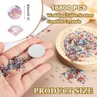 16800 Pcs Wedding Table Scatter Confetti Diamond  3mm Fake Diamond light Orange 