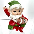 Vintage Homeco Usa Christmas Elf Santa s Workshop Elves 5618 Set Of 3 Kitschy