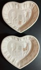 2new Vintage Sigma Heart Shape Mold Cow Wall Hanging Ceramic Kitchen Decor Japan