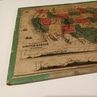 Antique Dissected Map Of United States Silent Teacher Colton Made In Usa 1883