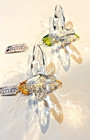 Ganz Crystal Expressions Acrylic 2 Hummingbird Suncatchers Orange   Green 5 