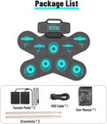 Roll-up Electric Drum Set 9-pad Portable Practice Kit Usb Desktop Drums