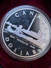 1984 Canada Silver Dollar Proof  toronto Sesquicentennial W box 0 375 Oz Asw