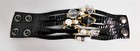 Suzy T Design Black Pearl Jeweled Patent Wrap Bracelet
