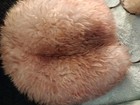 Vintage 80s 90s Dyed Tuscan Lamb Skin Fur Hood Trapper Hat Pom Poms