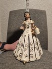Vintage Mcm Porcelain Napkin Doll Rare    Embellished With Gold Accents 