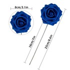 Real Touch Foam Roses  25pcs Artificial Flowers  Wedding Centerpiece Decor  Blue