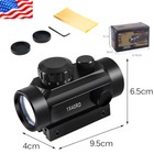 1x 40mm Red Green Dot Sight Scope Tactical Reflex Laser For Rifle Picatinny Rail