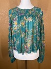 Free People Up For Anything Top Size Xs Nwt Green Boho Vacation Resort School