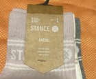 Stance Socks Mens 3 Pack Casual Vital Quarter Large Sz 9-12 Nwt White Gray