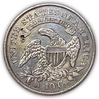 1834 Small 4 Capped Bust Silver Dime Almost Uncirculated Au Coin  Issues  24037
