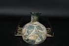 Genuine Ancient Roman Glass Bottle Vase Circa 1st - 3rd Century Ad