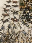 694 Miniature Military Figures Vintage Painted  484 Blue Coats  165 Red Coats  