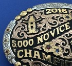 Vtg 2016 Houston Livestock   Rodeo 5000 Novice Horse Champion Trophy Belt Buckle