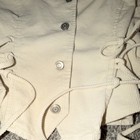 Willow root Beige Corduroy Lace-up Corset Top Button Closure Lace Eyelet M