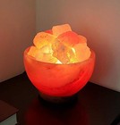 Spantik Himalayan Salt Lamp Bowl With Natural Crystal Chunks Dimmer Cord And