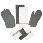 8 Piece Kitchen Textiles Set Cotton Oven Mitt Pot Holders Towels Dishcloths New