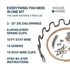 House2home 25  Upholstery Spring Kit 8 Gauge Sinuous Wire   Clips Repair 2pk