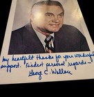 Authentic Autographed George Wallace Photo 4x5    Historic Evc