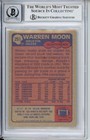 1985 Topps Warren Moon Signed Hof Rookie Card Bas Beckett Perfect 10 Autograph