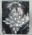 New Fashion Iron On Clear Rhinestone Applique Patch Bling Transfer Decal