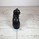 Vintage Owen Crafts Ballyshannon Black Cat Figurine  Made Of Irish Turf