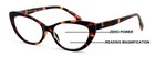 Women Cat-eye Progressive Reading Glasses Clear Zero Power On Top - Blue Blocker