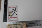 Rare 1950s Hamm s Beer Bear We Serve Painted Stamped Metal Sign Sky Blue Water