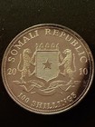 2010 Somalia African Wildlife Elephant  Bu 1 Oz  999 Silver Coin Somali Republic