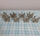 Set Of 8 Metal Butterfly Napkin Rings Silver Colored-heavy-made In India