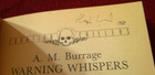 Warning Whispers By A  M  Burrage  Jack Adrian  1988  Tpb  Hugh Lamb Proof Copy