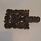 Vintage Wilton Cast Iron Trivet 4 Legs Great Patina Signed 7 5  Including Handle
