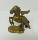 Solid Brass Pegasus Figurine Mythical Winged Flying Horse 4 5  Vintage Taiwan