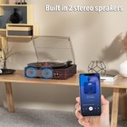 Vinyl Record Player Turntable With Built-in Bluetooth Receiver   2 Stereo Speake