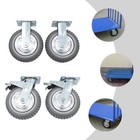4pcs 8 Inch Dustproof Handling Wheels Fixed brake Heavy Duty Solid Caster Wheels