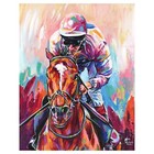 Horse Jockey Art Print   Acrylic Painting   Unique Wall Decor   Kentucky Derby