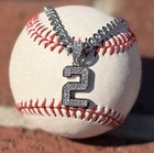 Silver Stainless Steel Chain Necklace W  Pav   Cz  2 Pendant