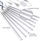 192 Led Lights Meteor Shower Rain Xmas Snowfall Tree String Light Garden Party