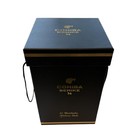 Ceramic Humidor Cigar Jar  Black And Gold