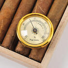 Count Cigar Humidor Box Cabinet Humidifier Hygrometer Humidity Gauge Brass