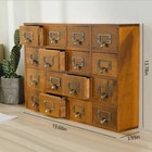 16-drawer Vintage Apothecary Wooden Desktop Storage Cabinet 50    10    35 Cm